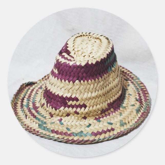 berber-hat classic round sticker (Front)
