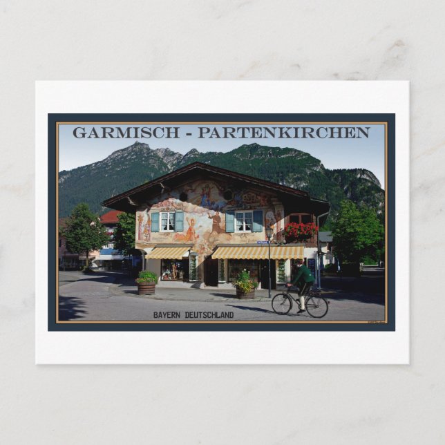 Berchtesgaden - Bavarian Biker Postcard (Front)