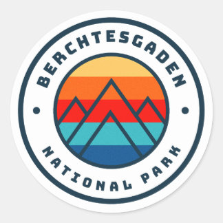 Berchtesgaden National Park Germany Minimalist  Classic Round Sticker