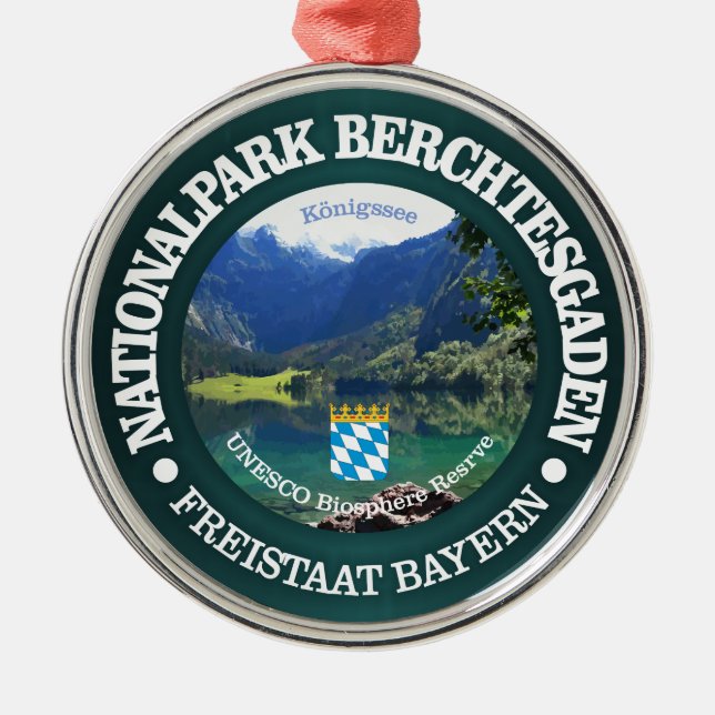 Berchtesgaden National Park Metal Tree Decoration (Front)