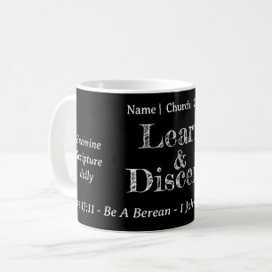 Berean Search Scripture Personalised Black Coffee Mug