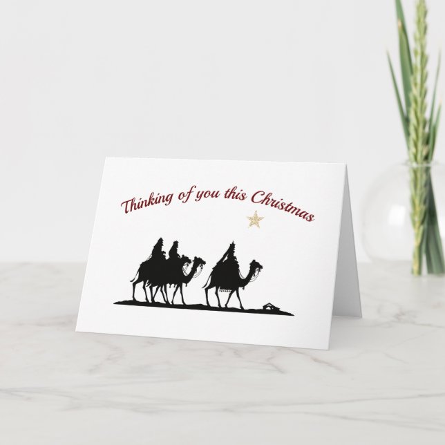 Bereaved THINKING OF YOU | Three Magi | Christmas Holiday Card (Front)
