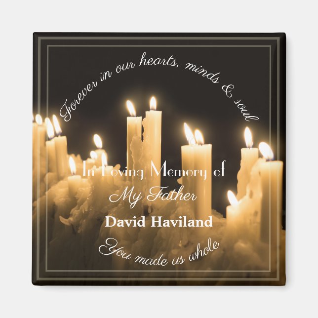 Bereavement Candle Magnet by HAMbyWG (Front)