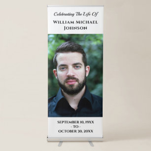 Bereavement Memorial Photo Celebration Of Life Retractable Banner