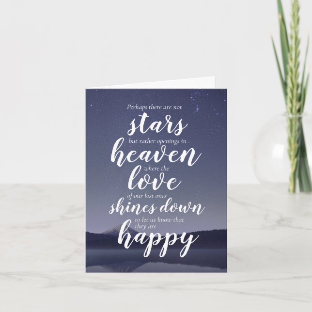 Bereavement Quote Photo Funeral Memorial Thank You Card (Front)