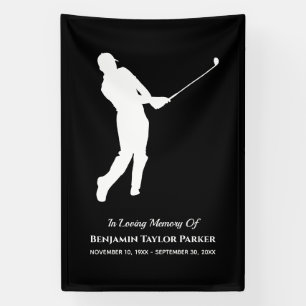 Bereavement Sympathy Funeral Memorial Golf Player Banner