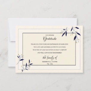 Bereavement Thank You Card