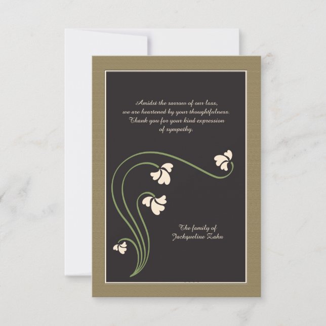 Bereavement Thank You Card (Front)