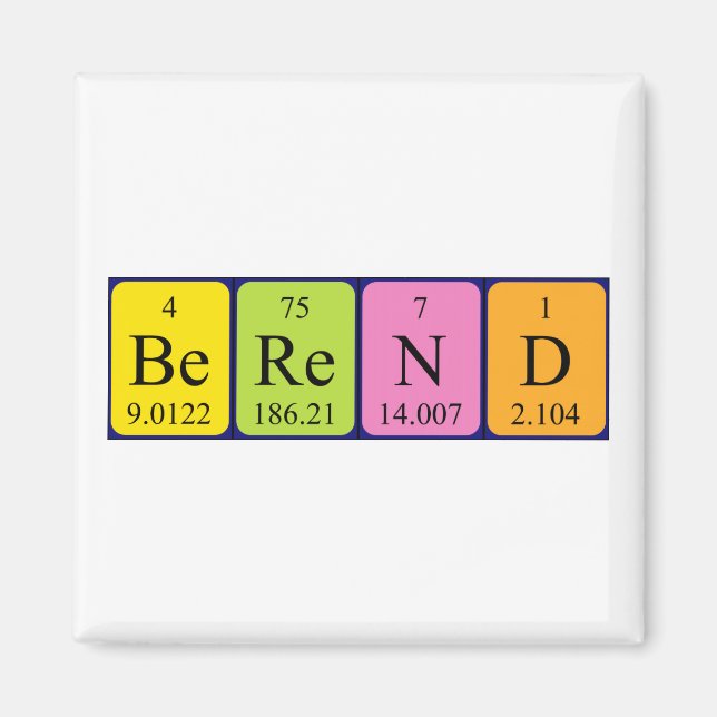 Berend periodic table name magnet (Front)