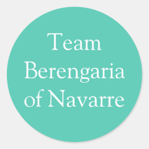 Berengaria of Navarre Queen of England Classic Round Sticker