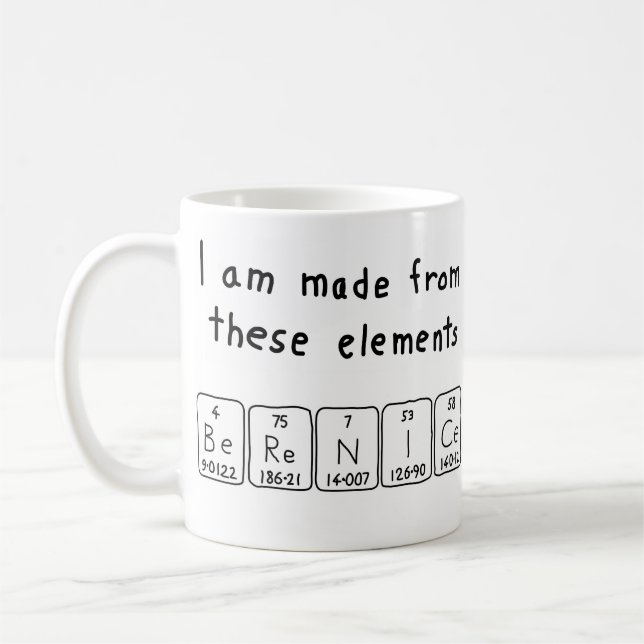 Berenice periodic table name mug (Left)
