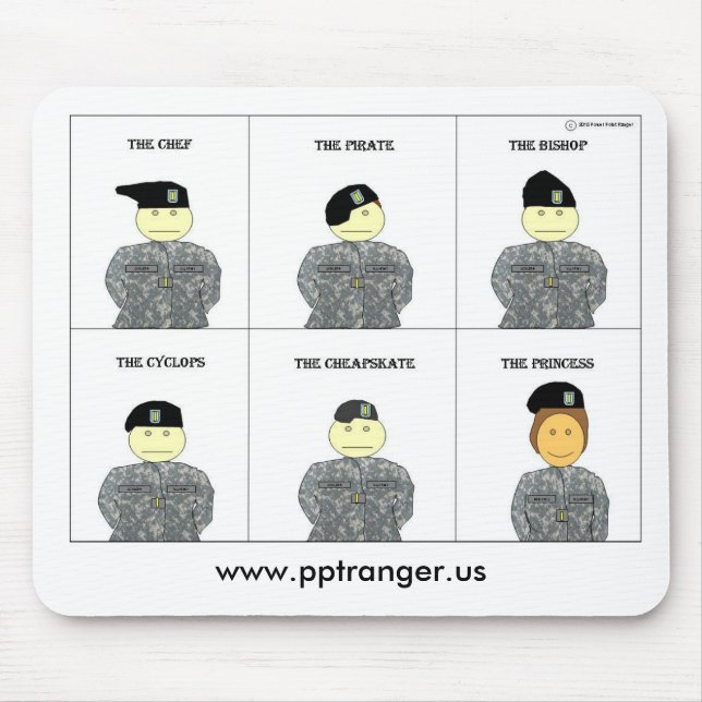 Beret, www.pptranger.us mouse mat (Front)