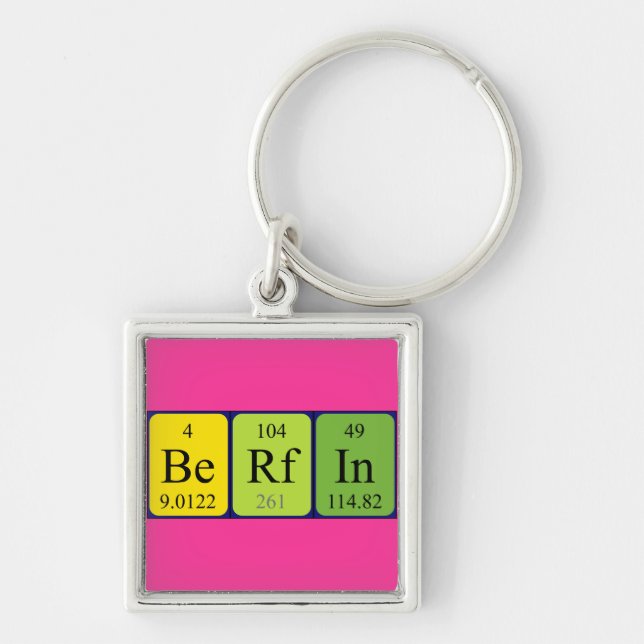 Berfin periodic table name keyring (Front)