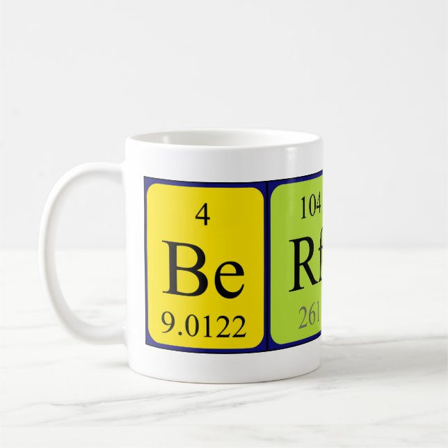 Berfin periodic table name mug (Left)