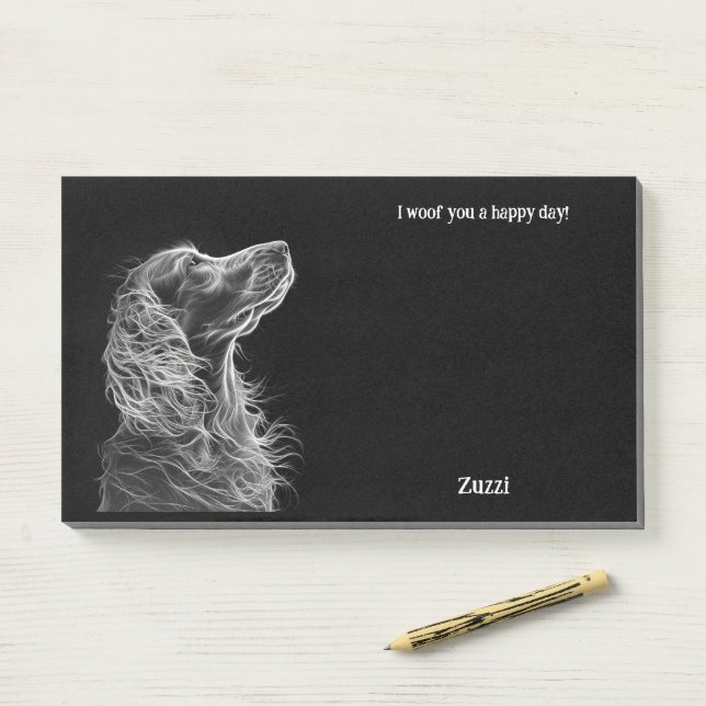 Bergamasco Abstract Art Dog Name  Post-it Notes (On Desk)