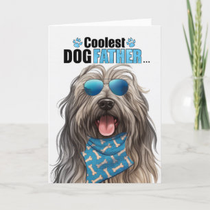 Bergamasco Dog Coolest Dad Ever Father's Day Holiday Card