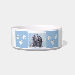 Bergamasco Sheepdog Painting - Cute Original Dog A Bowl