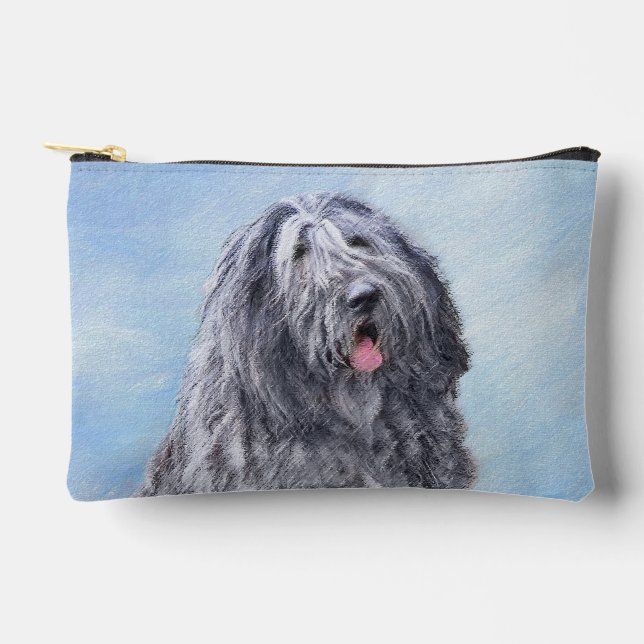 Bergamasco Sheepdog Shepherd Painting Cute Dog Art Accessory Pouch (Front)