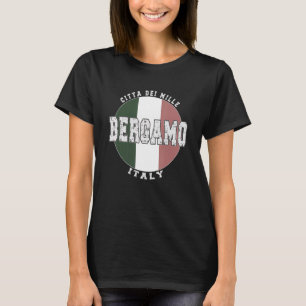 Bergamo Italy, Vintage Italian flag T-Shirt