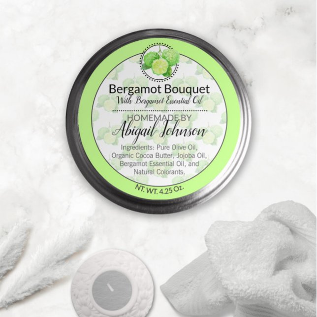 Bergamot Citrus Handmade Artisan Gift Label (Creator Uploaded)