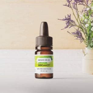 Bergamot Essential Oils Fragrance Bottle Label
