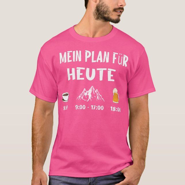 Berge Kaffee Bier - My Plan For Today Active T-Shirt (Front)
