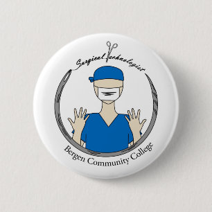 Bergen Community College Surgical Technologist 6 Cm Round Badge