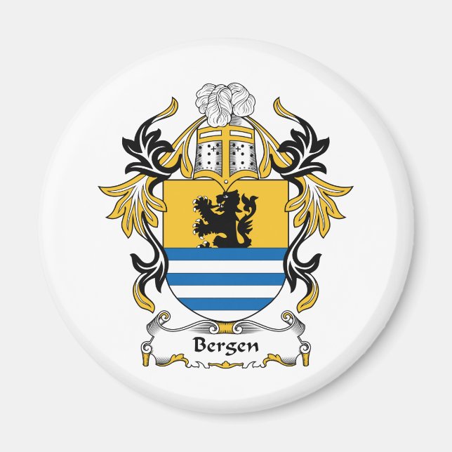 Bergen Family Crest Magnet (Front)