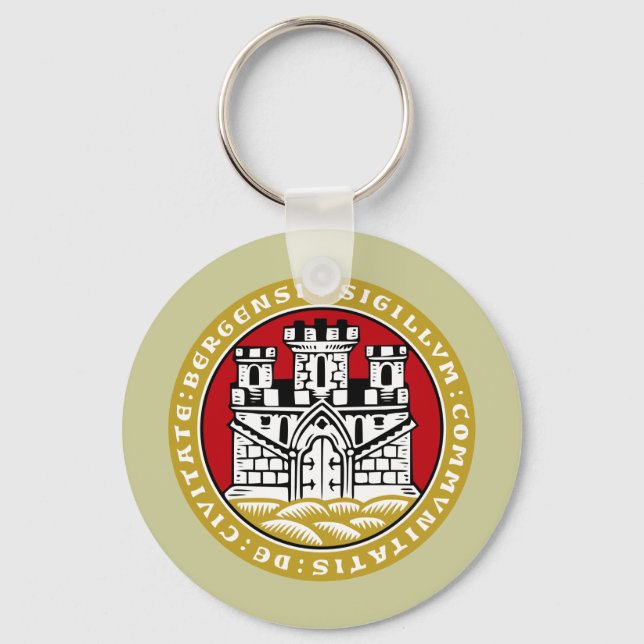 Bergen komm, Norway Key Ring (Front)