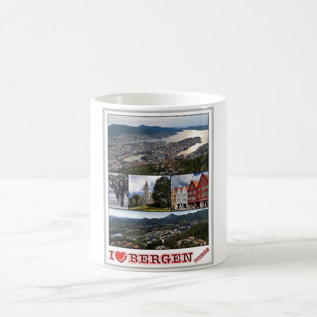 Bergen - Norge - I Love - Coffee Mug (Center)