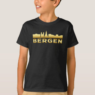 Bergen Norway City Skyline Cityscape Funny Gift T-Shirt