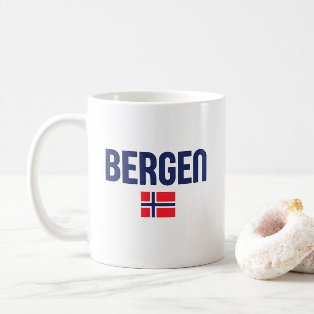 BERGEN Norway Coffee Mug (With Donut)