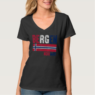 Bergen Norway Flag Norwegians Mens Womens Kids T-Shirt
