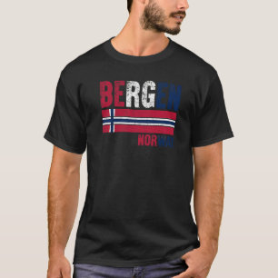 Bergen Norway Flag Norwegians Mens Womens Kids T-Shirt