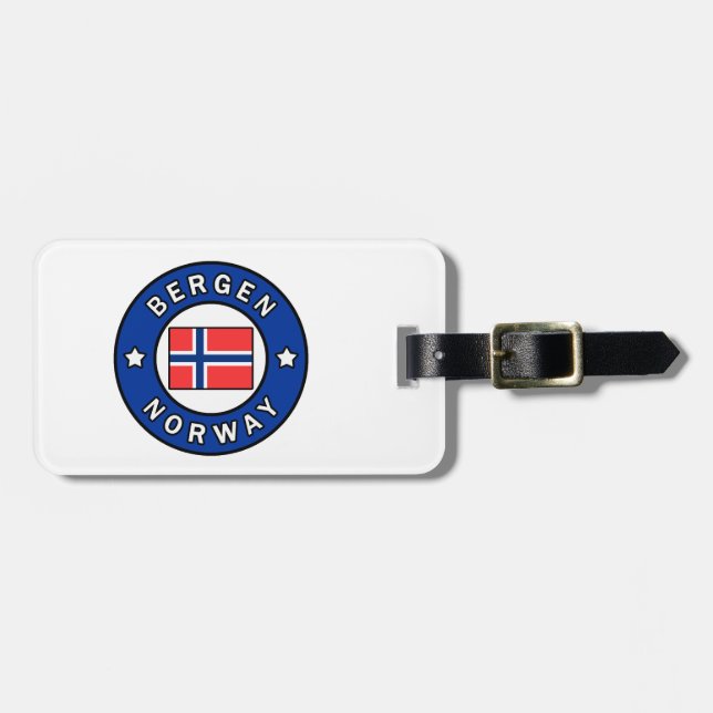 Bergen Norway Luggage Tag (Front Horizontal)