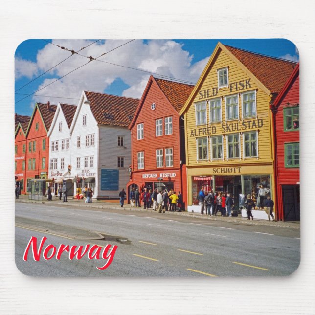 Bergen, Norway Mouse Mat (Front)