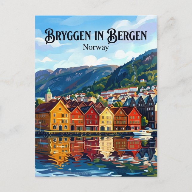 Bergen Norway Postcard (Front)