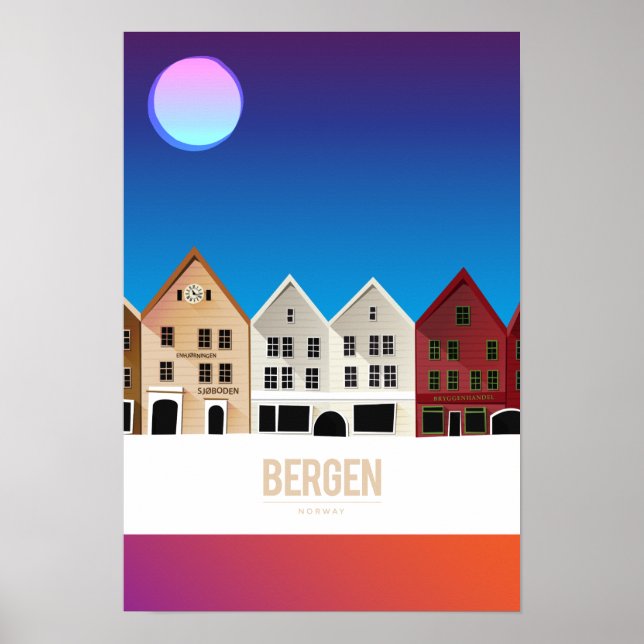 Bergen, Norway Poster (Front)