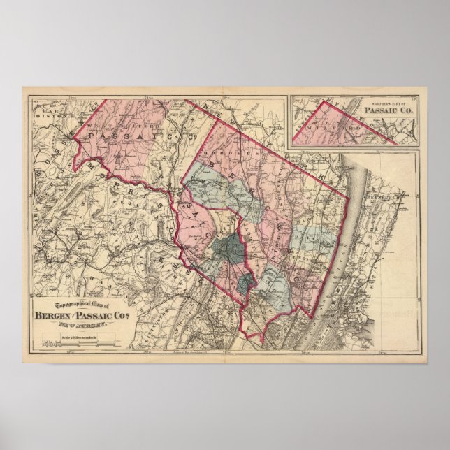 Bergen, Passaic Cos, NJ Poster (Front)