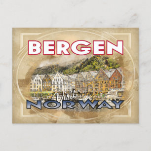 Bergen, Visit Norway Postcard