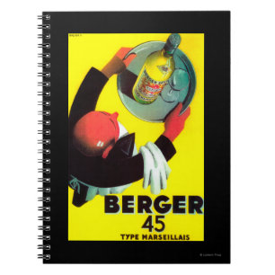 Berger 45 Vintage PosterEurope Notebook