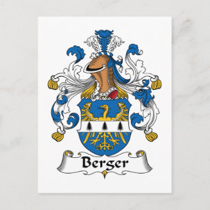 Berger Family Crest Postcard