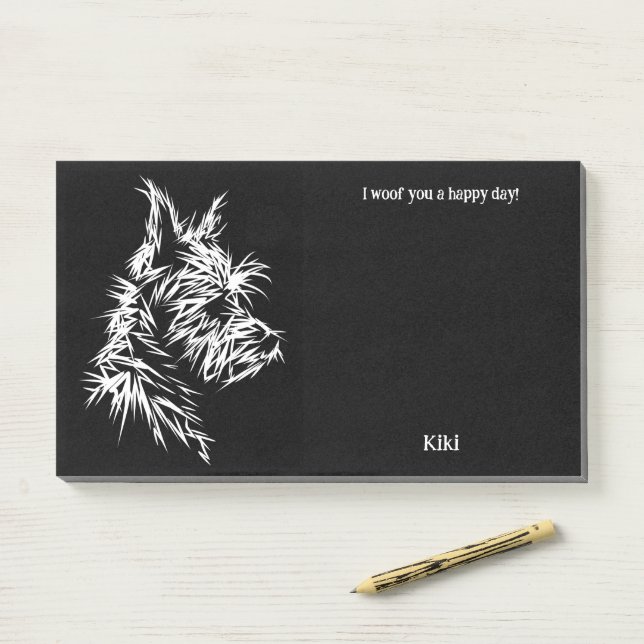 Berger Picard Abstract Art Dog Name  Post-it Notes (On Desk)