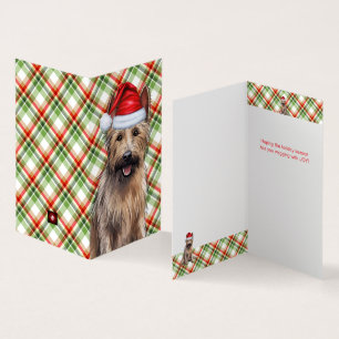 Berger Picard Dog Holiday Plaid Christmas Card