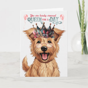 Berger Picard Dog Queen for Day Funny Birthday Card