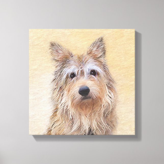 Berger Picard Painting - Cute Original Dog Art Canvas Print (Front)