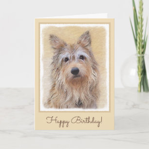 Berger Picard Painting - Cute Original Dog Art Card