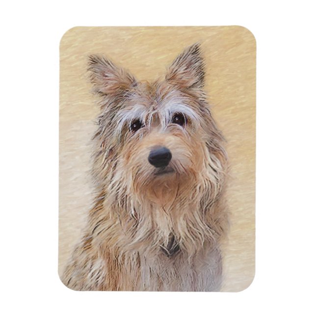 Berger Picard Painting - Cute Original Dog Art Magnet (Vertical)