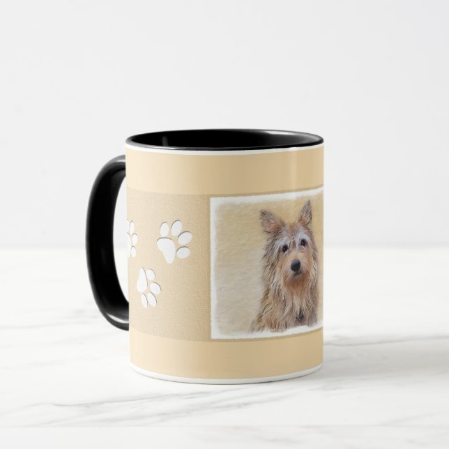 Berger Picard Painting - Cute Original Dog Art Mug (Front Left)