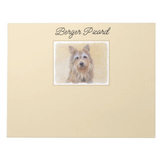 Berger Picard Painting - Cute Original Dog Art Notepad